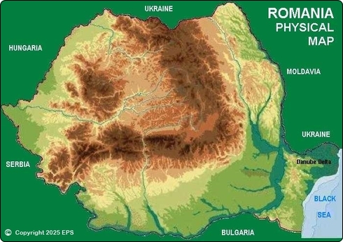 Romanya fiziki haritasi